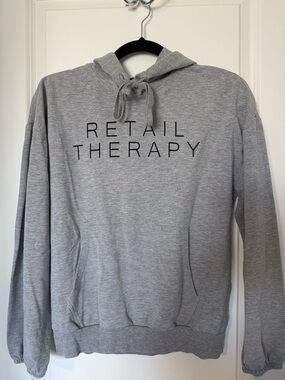 “Retail Therapy” Gray Hoodie